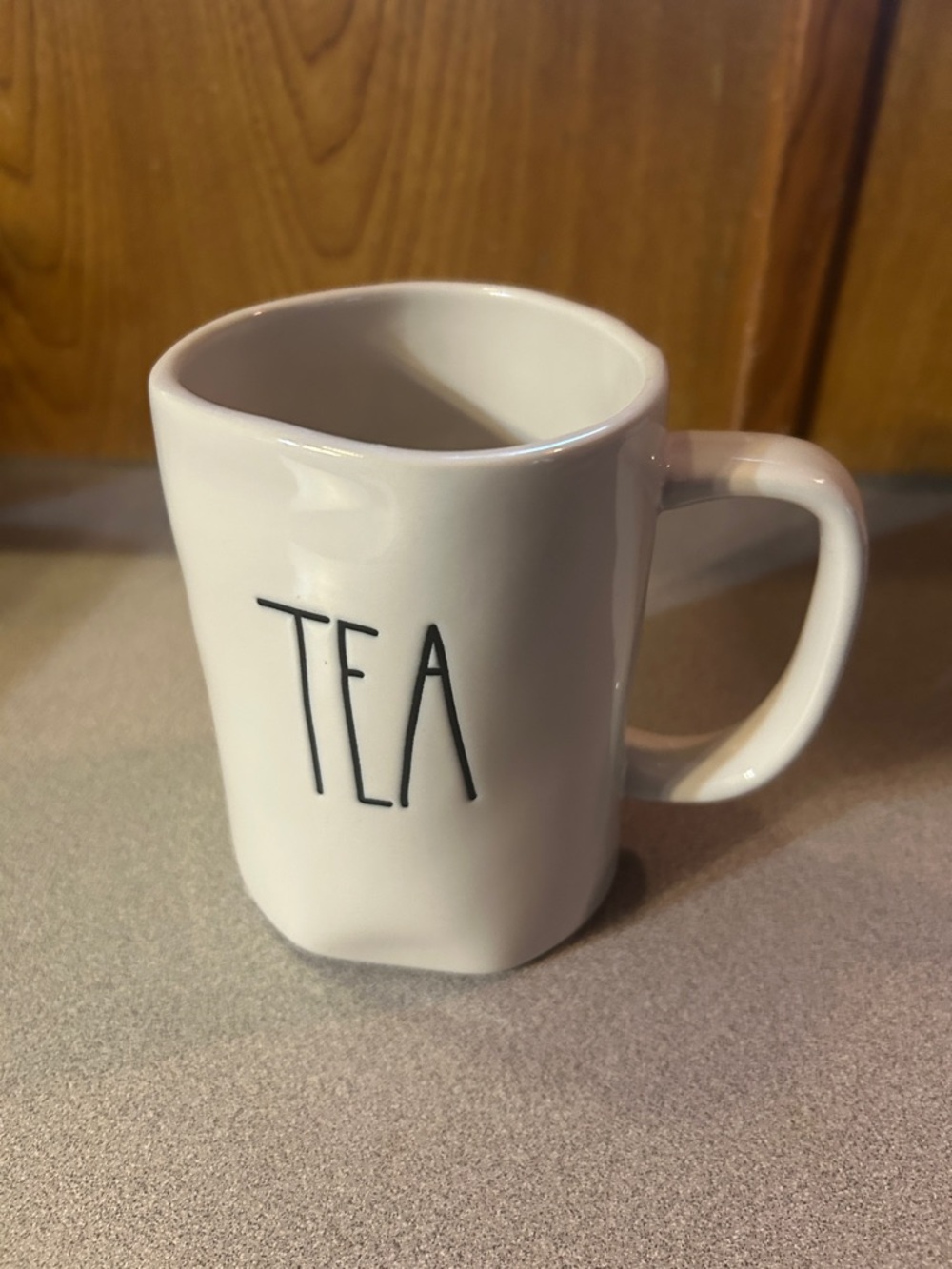 Rae Dunn White Ceramic TEA Mug